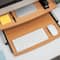 Mind Reader Brown 2-Tier Monitor Stand Riser with Sliding Drawer